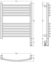 Товар: Полотенцесушитель электрический Сунержа Богема 3.1 выгнутая 600х500 МЭМ правый Состаренная латунь 051-6003-6050 - фото 3 Полотенцесушитель электрический Сунержа Богема 3.1 выгнутая 600х500 МЭМ правый Состаренная латунь 051-6003-6050 — фото 3, Электрические полотенцесушители