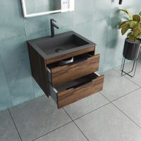 База под раковину Chiara 2D 600 подвесная, 2 выкатных ящика soft-close, C.Oak арт-VMC-2C2600CO — фото 8, Тумбы под раковину