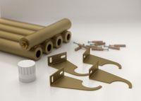 Отопительный радиатор Сунержа Эстет-0 EU50 левый 500х225 5 секций Матовое золото арт-032-0320-5005 — фото 3, Радиаторы отопления