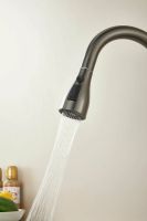 Смеситель для кухни с выдвижным изливом BELZ, оружейная сталь, арт-B74816-3 — фото 6, Смесители для кухни