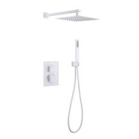 Душевая система ABBER Daheim AF8251W скрытого монтажа без излива, термостат, белая матовая — фото 1, Встраиваемые душевые комплекты