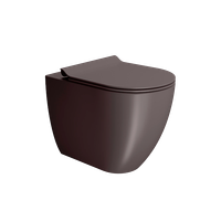 унитаз приставной PURA безободковый с водоворотной системой смыва Swirlflush фаянсовый коричневый матовый арт-881016 — фото 1, Приставные унитазы