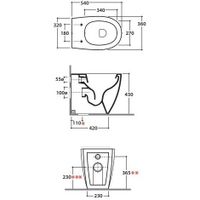 Унитаз GLOBO 4ALL напольный приставной цвет белый MD005BI — фото 4, Приставные унитазы