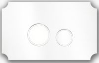 KK-POL 350/AFV/077-00-00 AQUAFIORI VINTAGE Металлическая панель смыва для инсталляции, цвет белый матовый — фото 1, Панели