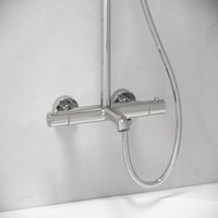 Душевая стойка с изливом и термостатом для ванны/душа Game, с регулировкой по высоте, цвет хром, арт. арт-SC3001LCH — фото 4, Душевые стойки