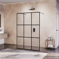 Душевая перегородка RGW WA-018B 120x200, профиль черный, стекло прозрачное(Принт)/8 мм, арт-35101812-84 — фото 2, Душевые перегородки