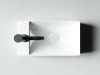 Умывальник подвесной прямоугольный (отверстие под смеситель L) Element 375x215x100мм — фото 5, Раковины подвесные