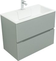 Тумба с раковиной Aquanet Джейн 80 цв.мисти грин (раковина Фортуна) арт-00332519 — фото 2, Тумбы с раковиной