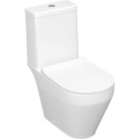 Унитаз-компакт КЕРАМИН БАРИ Slim ЖСМЛ Soft Close безободковый двухрежимный, сиденье дюропласт с микролифтом CDB00029257 арт-4810531150305 — фото 3, Напольные унитазы