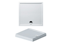 D002004005 Душевой поддон DAVOS 293 120x100 белый с панелью RIHO — фото 1, Душевые поддоны