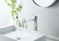 ЛУГАНО смеситель для раковины высокий 217, без донного клапана, хром арт-AQ1704CR — фото 2, Смесители для раковины