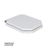 сиденье для унитаза TEMPO-47 с механизмом плавного закрывания, хром арт-KFe-47C-B231 — фото 1, Сиденья для унитаза