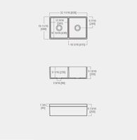Кухонная мойка SIMAS LAVABI накладная двойная глазированная с 4 сторон без отверстий цвет белый Q532 — фото 2, Кухонные мойки