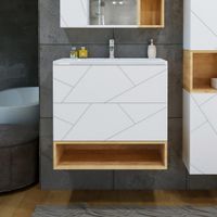 Товар: Комплект мебели для ванной Бриклаер КРИСТАЛЛ 80ZSNB, белый/дуб бунратти - фото 7 Комплект мебели для ванной Бриклаер КРИСТАЛЛ 80ZSNB, белый/дуб бунратти — фото 7, Комплекты мебели для ванной