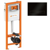 KK-POL SET/M400/114/K Economic Комплект инсталляции с клавишей M08, цвет черный матовый — фото 1, Инсталляции для унитазов