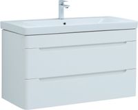 Тумба под раковину Aquanet София 105 белый глянец (2 ящика) арт-00274116 — фото 1, Тумбы под раковину