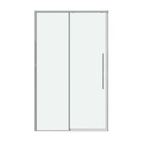 Дверь в нишу Grossman Galaxy (110х195) хром,стекло прозрачное,раздвижная, 1 место арт-100.K33.01.110.10.00 — фото 1, Раздвижные душевые двери