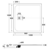 Душевой поддон GLOBO DOCCIAPIETRA цвет белый DP10100501 — фото 2, Душевые поддоны из искусственного камня
