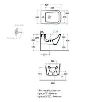 Биде GLOBO STONE подвесное с одним отверстием цвет белый арт-STS10BI — фото 3, Биде подвесные