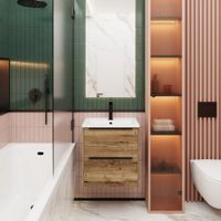 Тумба под раковину подвесная La Fenice Tesoro , табак арт-FNC-01-TES-DGT-60-2 — фото 3, Тумбы под раковину