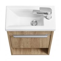 Тумба-умывальник ХОУП 40, 1 дв., подвесная, орех (под раковину МИРАНДА 40) 1A287101HP6C0 — фото 3, Тумбы под раковину
