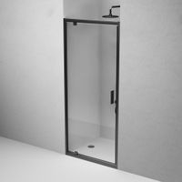 Gem дверь душевая распашн 90x195,черный, стекло прозрачн арт-W90G-90-1P-BT — фото 3, Распашные душевые двери