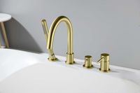 Товар: AQ1348BG ЕВРОПА смеситель на борт ванны на 4 отв., шлиф. золото - фото 3 AQ1348BG ЕВРОПА смеситель на борт ванны на 4 отв., шлиф. золото — фото 3, Смесители на борт ванны