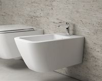 Биде GLOBO STONE подвесное с одним отверстием цвет белый STS09BI — фото 2, Биде подвесные