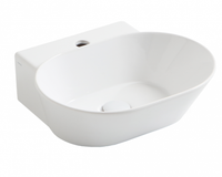 Раковина SIMAS WAVE подвесная или накладная с 1 отверстием цвет белый WA06 — фото 1, Раковины накладные