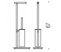 Стойка COLOMBO DESIGN SQUARE B9907.BM напольная с держателем туалетной бумаги и ершиком цвет белый матовый — фото 2, Ершики для унитаза