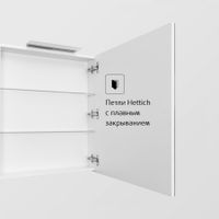 OLETA Зеркальный шкаф 60, правый, белый глянец арт-A857646806 — фото 7, Зеркальные шкафы в ванную