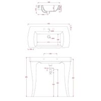 Раковина Artceram Jazz на ножки с одним отверстием цвет белый арт-JZL001 01 00 — фото 3, Раковины напольные