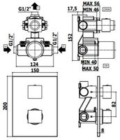 Смеситель для ванны Paffoni Level LEQ513CR (с внутренней частью) хром — фото 1, Смеситель для ванны