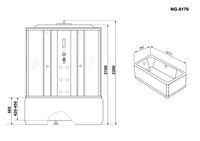 Товар: Душевая кабина Niagara Ultra NG-5170-01 (170х75х220) высокий поддон(56см),стекло тонированное,4 места 51700134 - фото 3 Душевая кабина Niagara Ultra NG-5170-01 (170х75х220) высокий поддон(56см),стекло тонированное,4 места 51700134 — фото 3, Душевые кабины