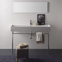 Раковина Scarabeo TEOREMA 2.0 подвесная или накладная с переливом с одним отверстием цвет белый арт-5107/R-120A — фото 4, Раковины подвесные