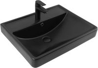 Раковина Aquanet Ирис 60 черная матовая арт-00329247 — фото 7, Раковины встраиваемые сверху
