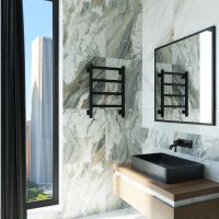 Полотенцесушитель электрический Grota Soffi K 430х600 черный Soffi K 430х600 RAL9005 EL — фото 2, Электрические полотенцесушители