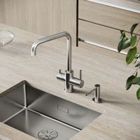 Товар: Смеситель для кухни SANCOS Vela с возможностью подключения фильтра для воды, цвет брашированный никель, арт. арт-SC4013BN - фото 3 Смеситель для кухни SANCOS Vela с возможностью подключения фильтра для воды, цвет брашированный никель, арт. арт-SC4013BN — фото 3, Смесители для кухни