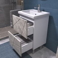 Тумба под раковину VIGO Geometry 2-50 напольная бетон (tn.bsf.GEO.FOS.50.2Y бетон) — фото 3, Тумбы под раковину