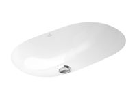 Раковина, Villeroy&Boch, O'Novo, ширина, мм-530, глубина, мм-320, высота, мм-200, тип установки-под столешницу, отверстия для смесителя-отсутствуют, перелив-есть, материал-санфарфор, вид грязеотталкивающего покрытия-CeramicPlus, крепления в комплекте, цвет-альпийский белый 416250R1 — фото 1, Раковины