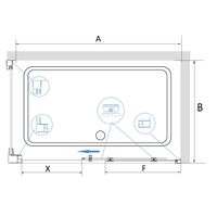 Душевой уголок RGW CL-48B (CL-14B + Z-050-1B) 1000x700 32094870-014 — фото 4, Душевые уголки