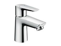 Смеситель для раковины, Hansgrohe, Talis E, тип открывания воды-однорычажный, тип регулирования воды-керамический узел смешивания, отверстия для монтажа-1, высота, мм-129, вынос излива, мм-96, цвет-хром арт-71702000 — фото 1, Смесители для раковины