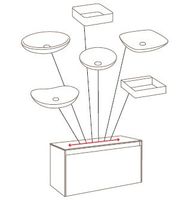 Подвесная тумба 60 см с двумя ящиками: основной и внутренний, скрытый за фасадом. Цвет бетон светлый/дуб балтийский; с умывальником арт-MOB0106BS+MOB0706DB — фото 6, Тумбы с раковиной