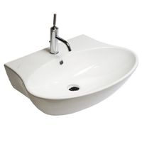 Раковина HATRIA NIDO Y0QX01 подвесная с одним отверстием с переливом цвет белый — фото 1, Раковины подвесные