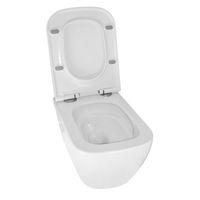 Унитаз подвесной Azario LEGENDA 490x345x325 безободковый, система смыва "Скрытое торнадо", в комплекте с быстросъемным сиденьем микролифт (AZ-2305AS) арт-AZ-2305-AS — фото 3, Подвесные унитазы