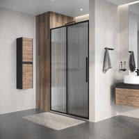 Товар: Дверь в нишу Niagara Nova NG-84-L11FHB (110х195) черный матовый,раздвижная влево,стекло рифленое,1 место - фото 5 Дверь в нишу Niagara Nova NG-84-L11FHB (110х195) черный матовый,раздвижная влево,стекло рифленое,1 место — фото 5, Раздвижные душевые двери