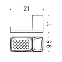 Стакан с мыльницей COLOMBO DESIGN TIME W4272 настенный цвет хром — фото 2, Стаканы для зубных щеток