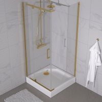 ДО "Терра-Голд", 90х90, квад. низ. подд. (3 места+сифонD90мм) арт-Щ0000073931 — фото 2, Квадратные душевые уголки