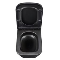 Унитаз подвесной Lemark Florex, безободковый, с сиденьем микролифт,  черный, арт-9612002 — фото 11, Подвесные унитазы