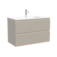 Тумба подвесная SANCOS Snob R 790х390х500, c двумя ящиками оснащенными доводчиками, Beige Soft , арт. арт-SNR80/39CE — фото 5, Тумбы под раковину